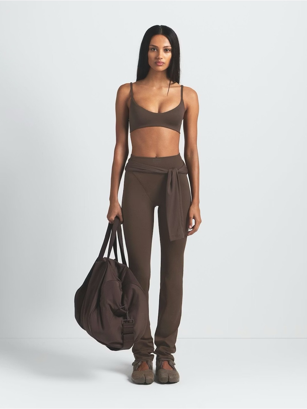 NikeSKIMS MATTE MICRO SCOOP BRA DARK SEPIA SMALL